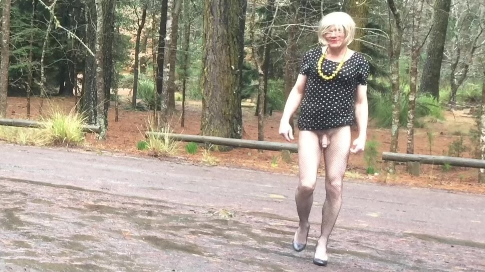 Cross dress Road Trip - Short dress, fish nets #10
