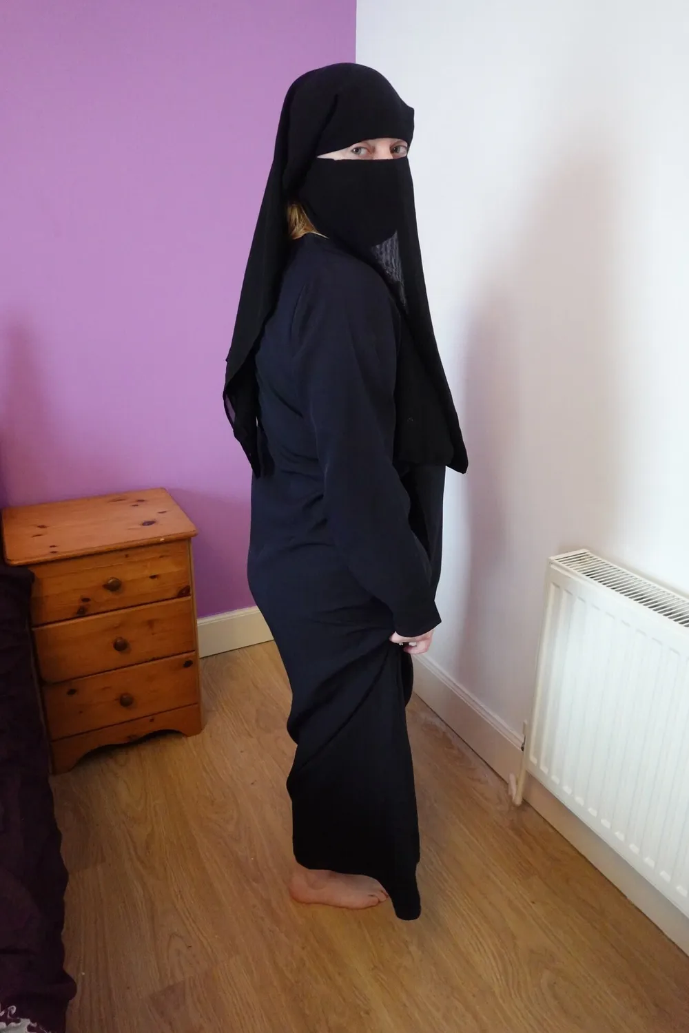 wife wearing Burqa with Niqab naked underneath #2