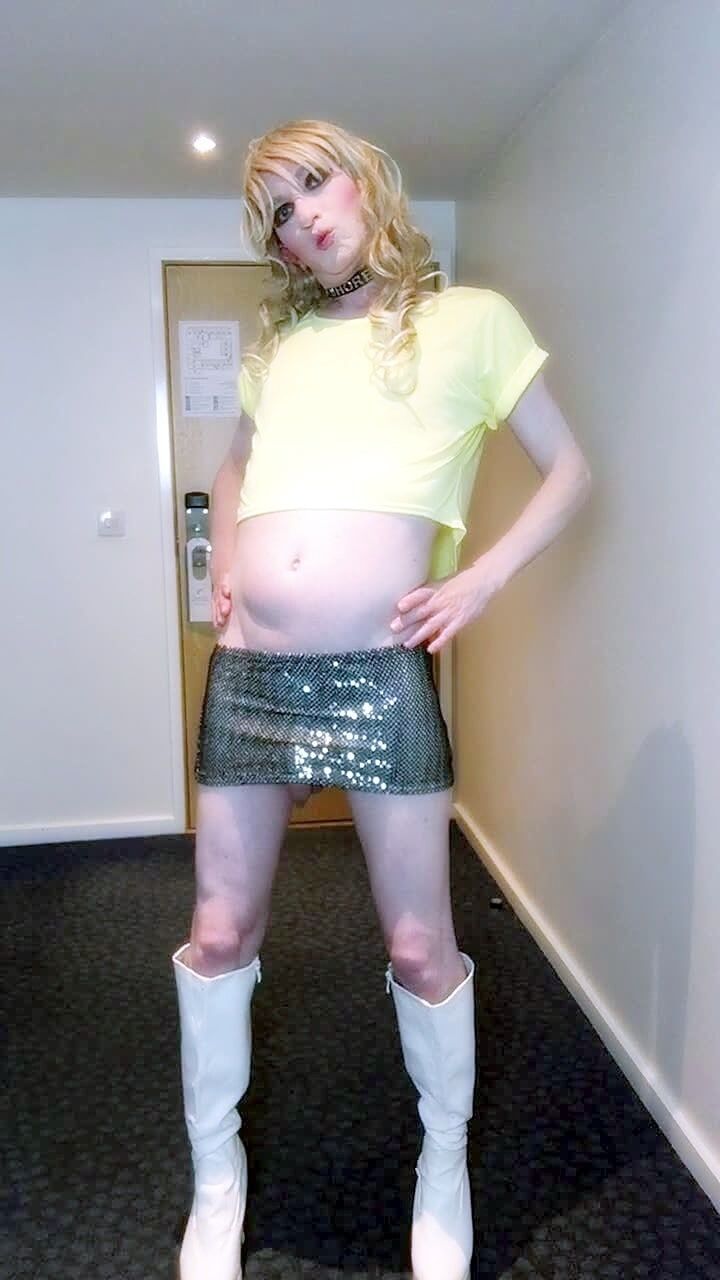 Sissy Poses In Sparkly Skirt #9