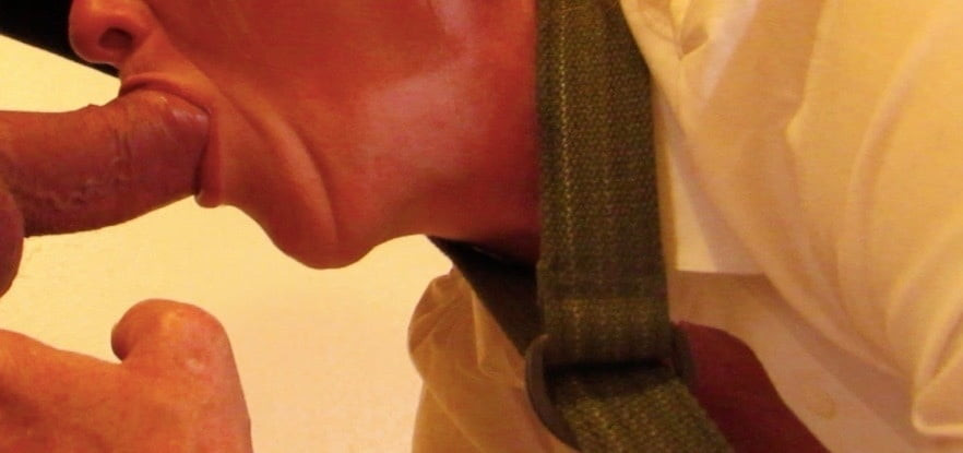 Katie spitted and force fed large cock,