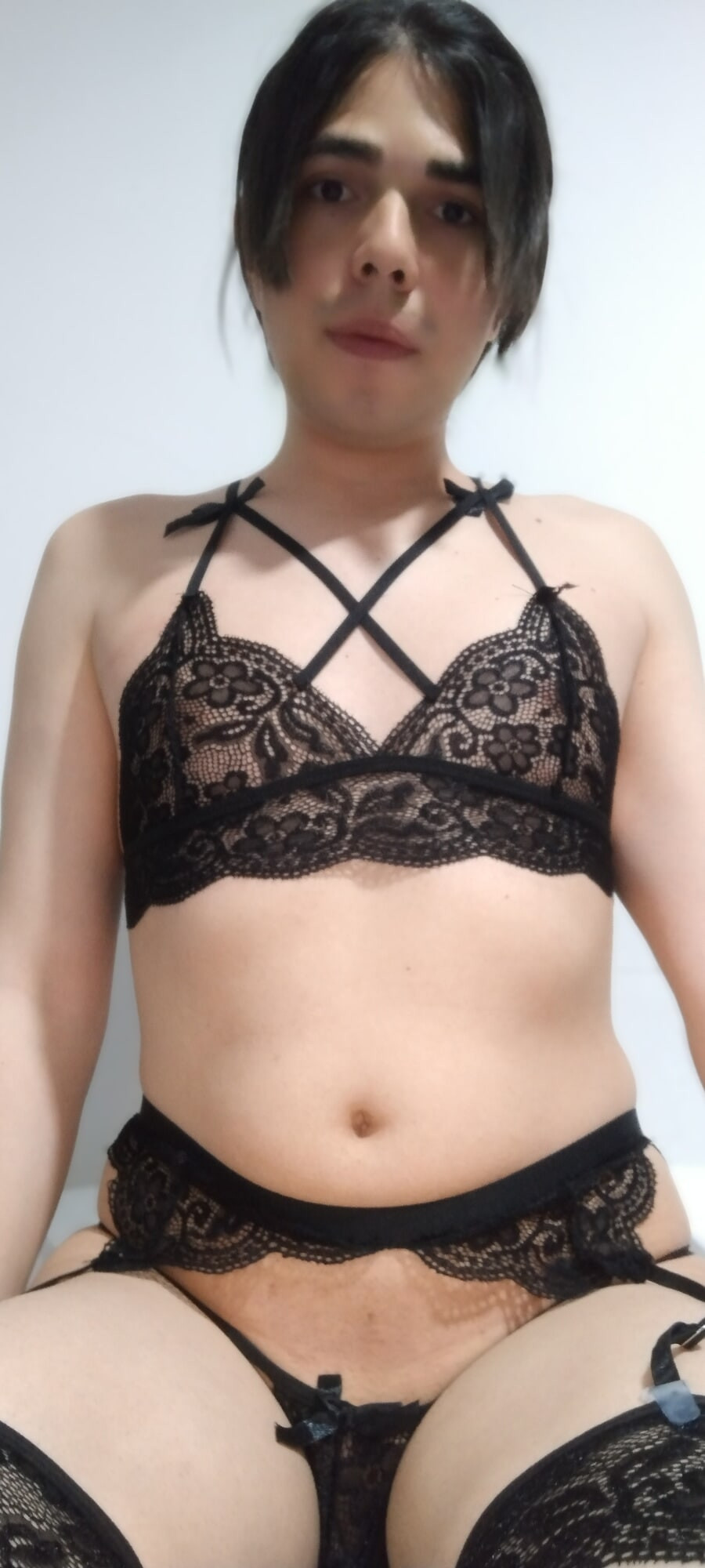 Femboy probando lenceria sexy #7