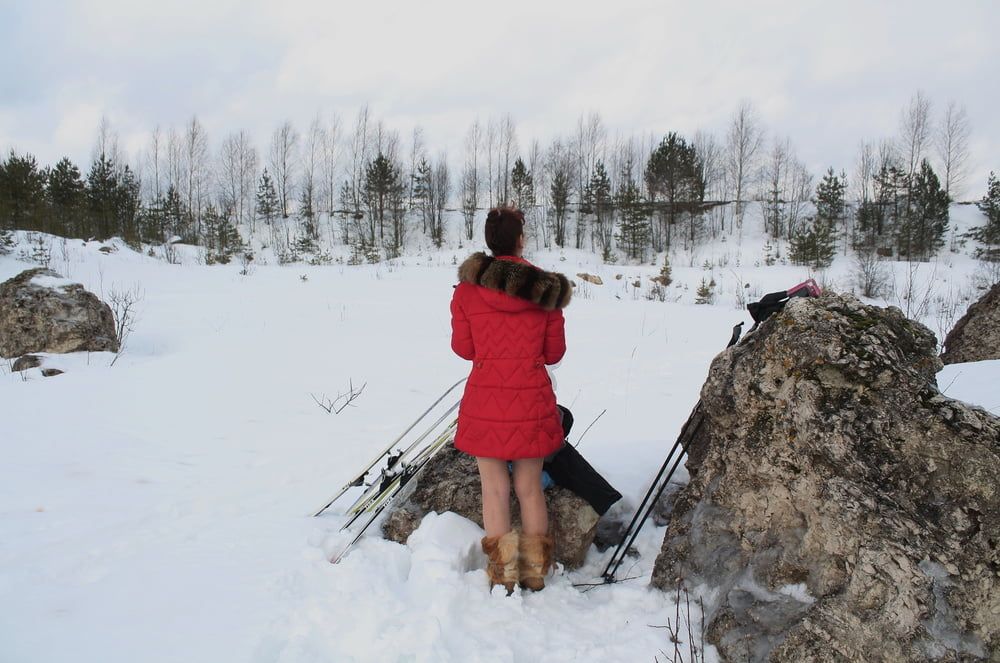 Naked on the Snow in Quarry #10