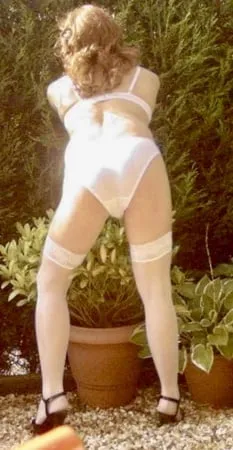 white stockings outdoors         