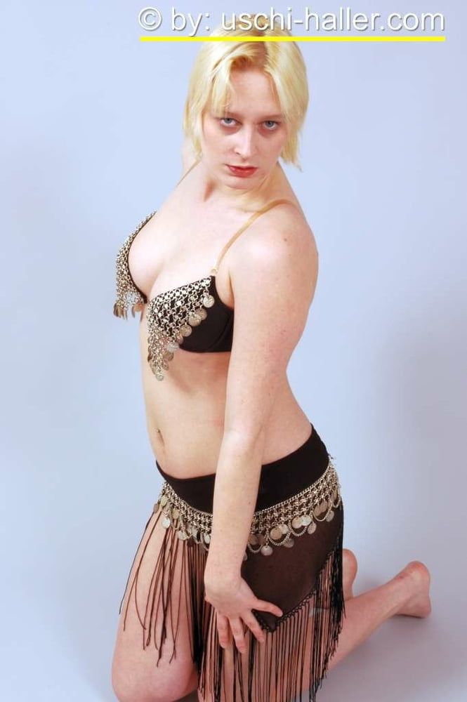 Photo shoot with blonde cum slut Dany Sun as a belly dancer #22