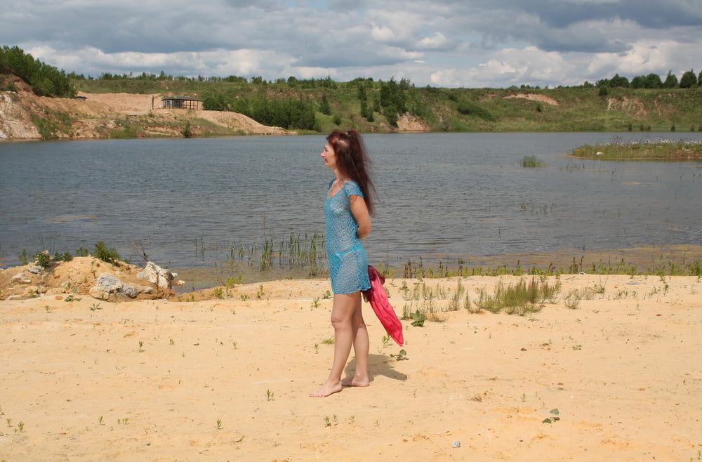 Naked with red shawl 3