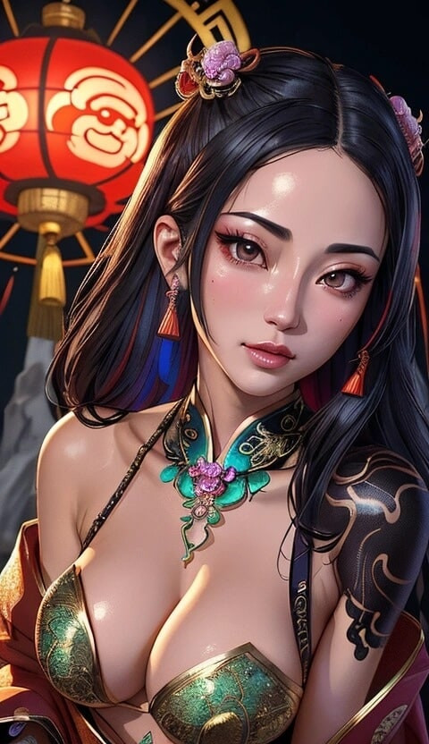 cute Chinese girl in temple (Ai model) #60