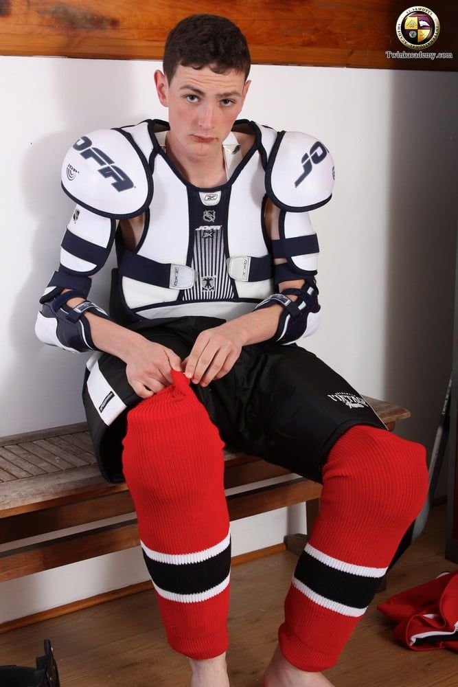 Caspar strips after the hockey game #11