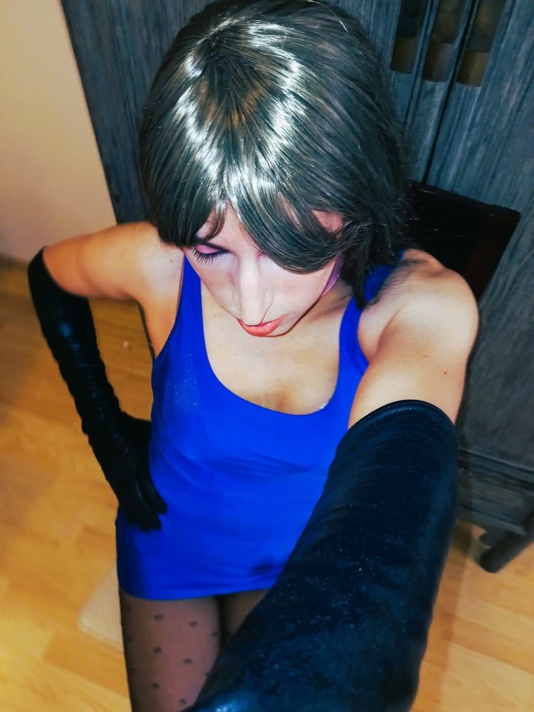 Tammycross in blue dress #30