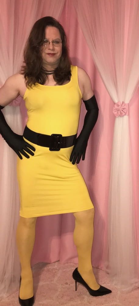 Joanie - Yellow Pencil Dress #15