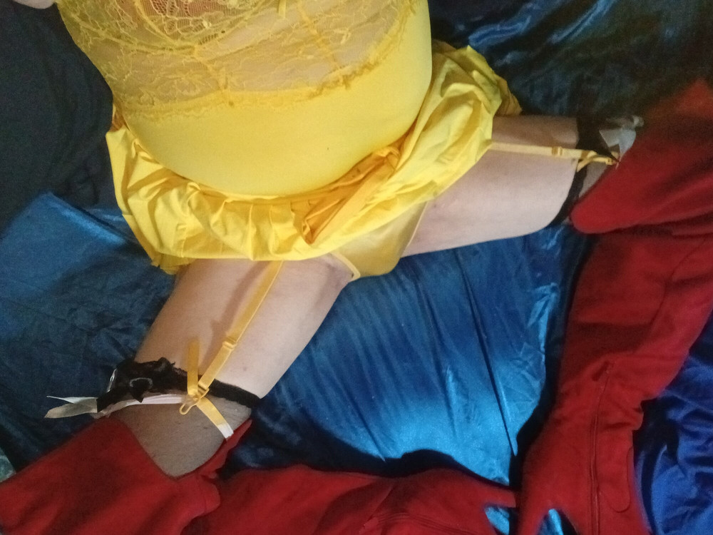 Yellow and red. These boots were not made for walking  #6