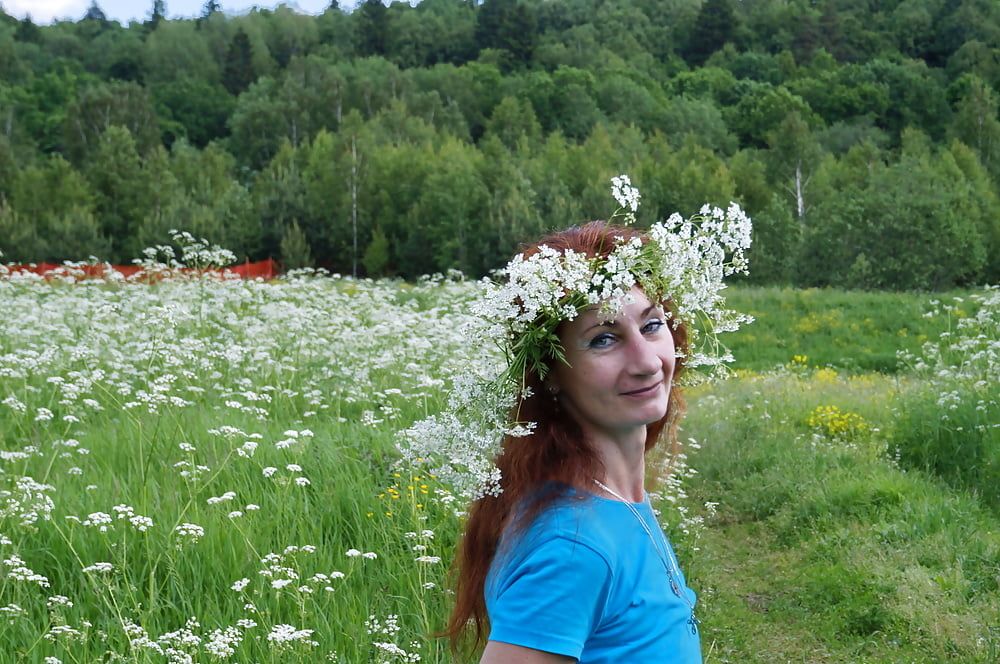 My Wife in White Flowers (near Moscow) #16