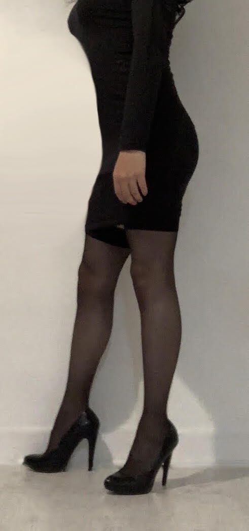 BLACK DRESS AND STOCKINGS #6