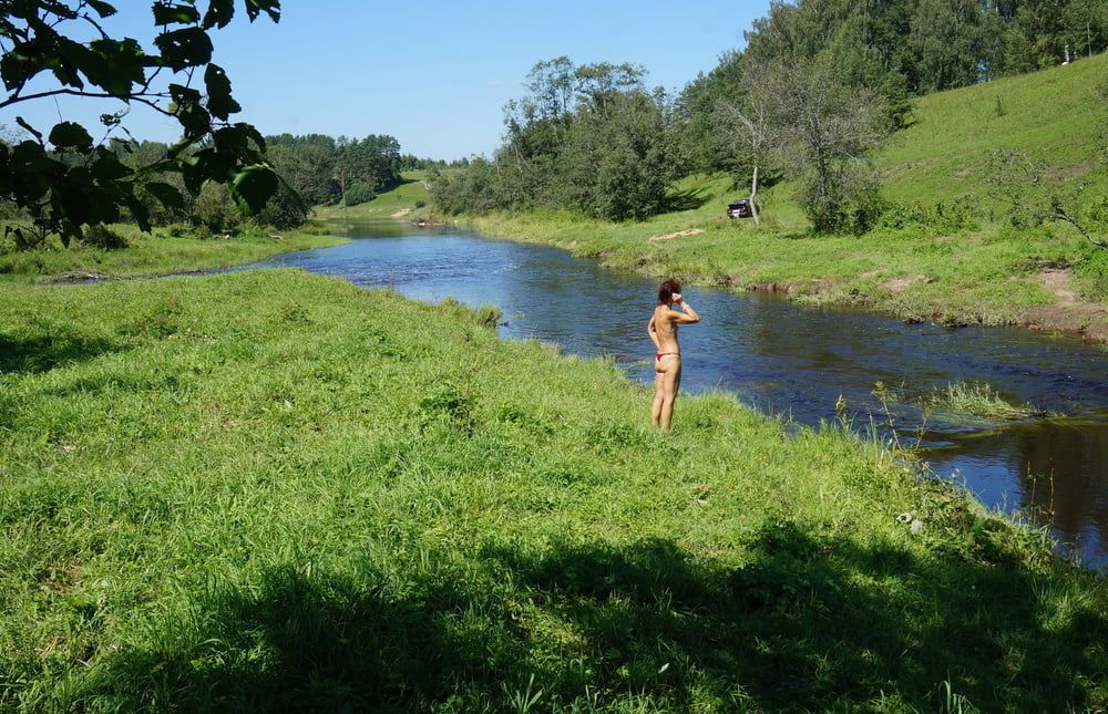 Nude walk upon river #38