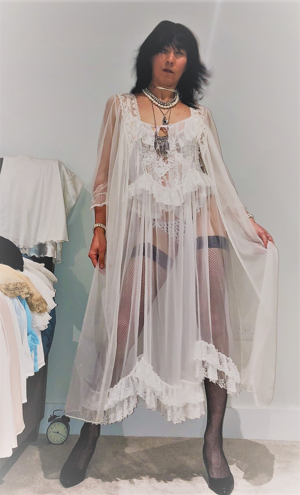 Trying out nighties and lingerie before sleep #5