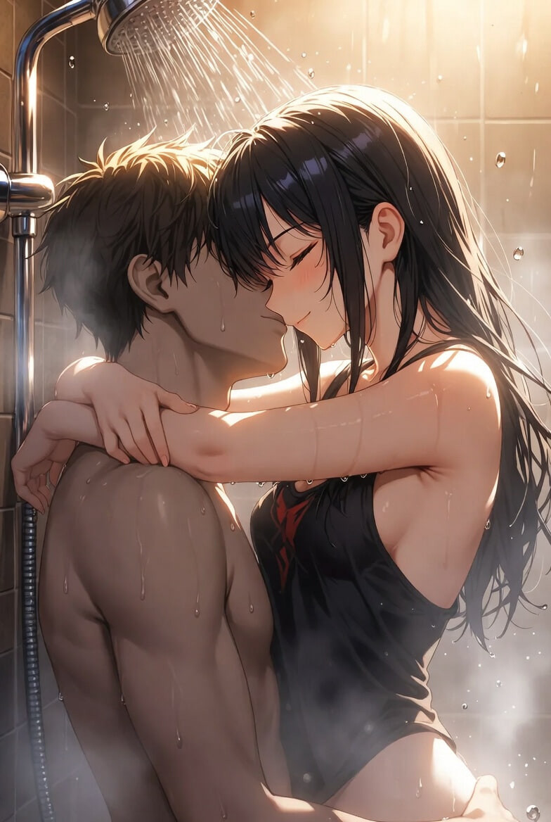 Shower Passion Series – Steamy Blonde & Dark-Haired Couples  #31