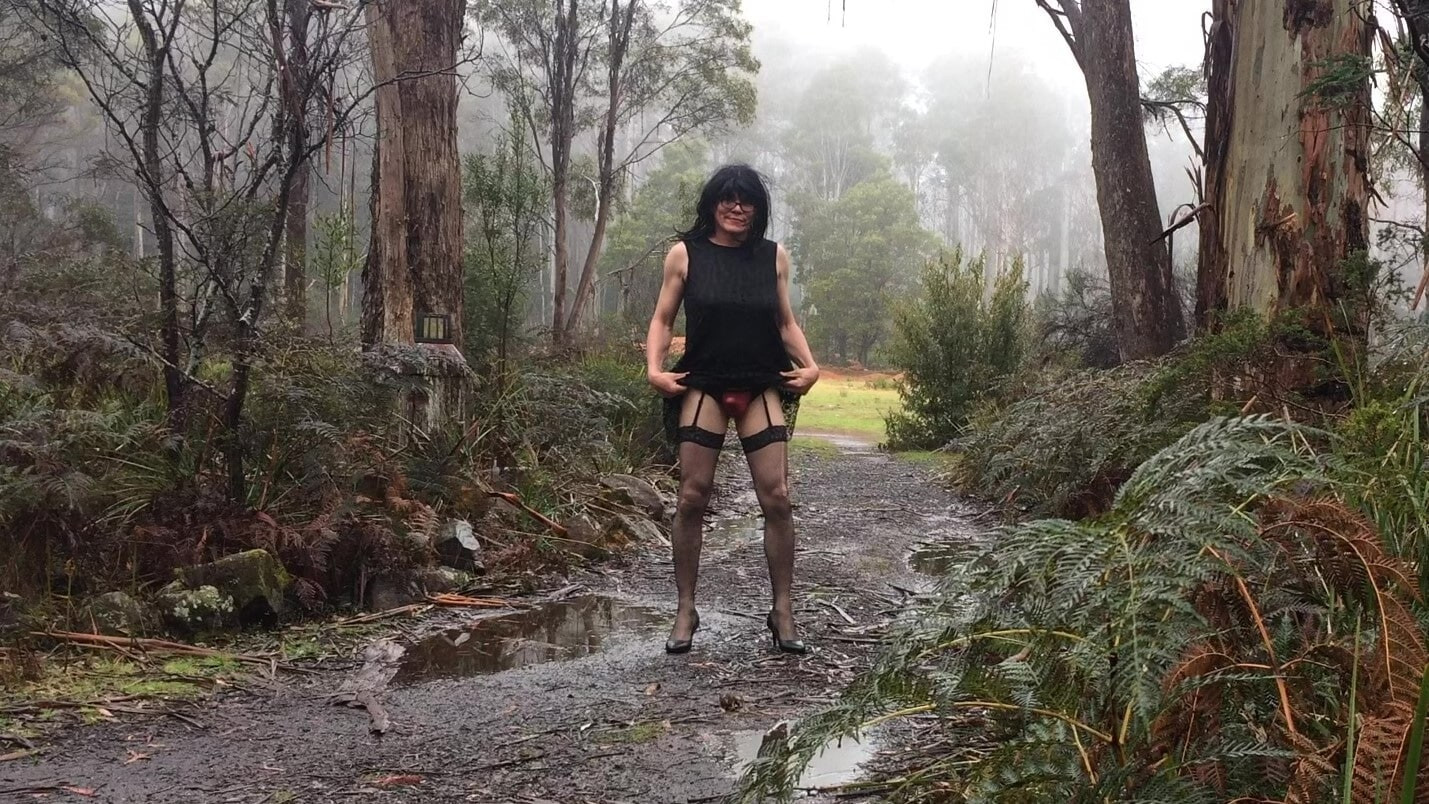 Crossdress Roadtrip - Forest Walk in the Rain