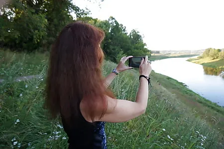 upon volga river golden evening         