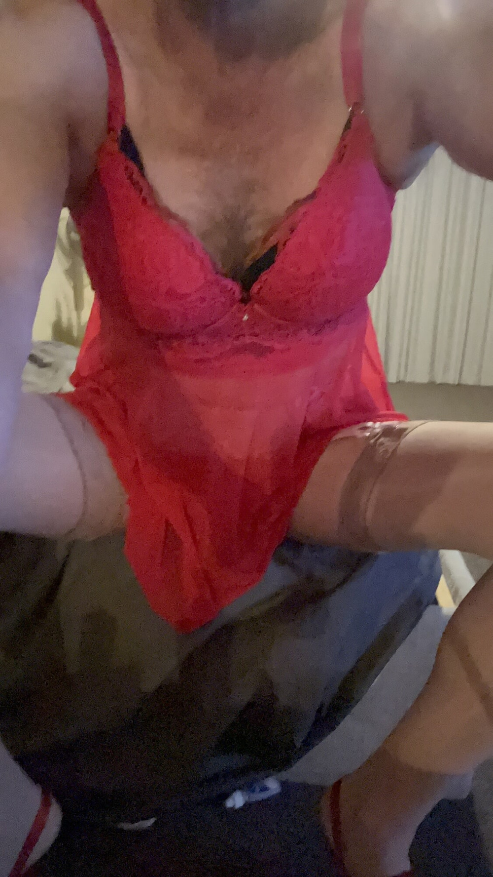 Stunning red lingerie and matching high heels  #18