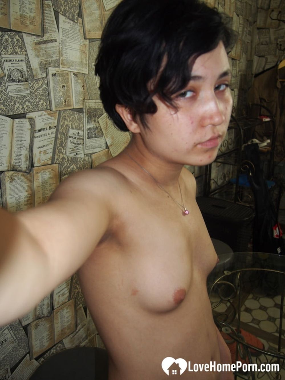 Hot tomboyish babe shows her natural tits #13