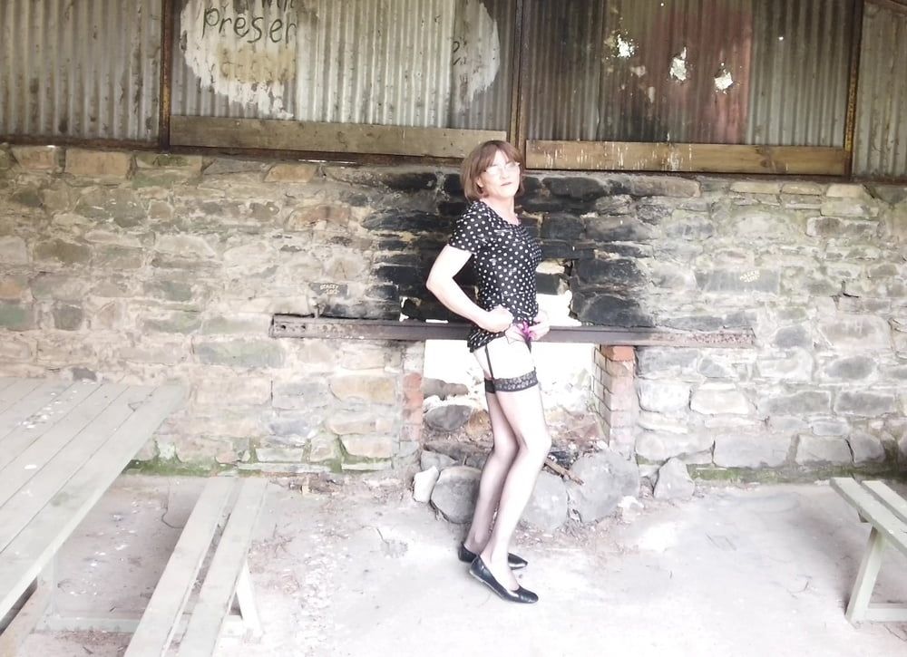 Crossdress Road trip to disused emergency shelter #9