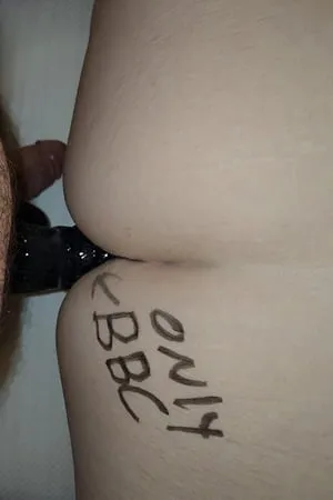 making him wear a bbc strap on to fill my pussy bbc only         