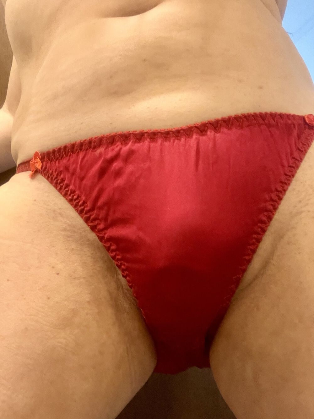 Red Satin Panties  #5