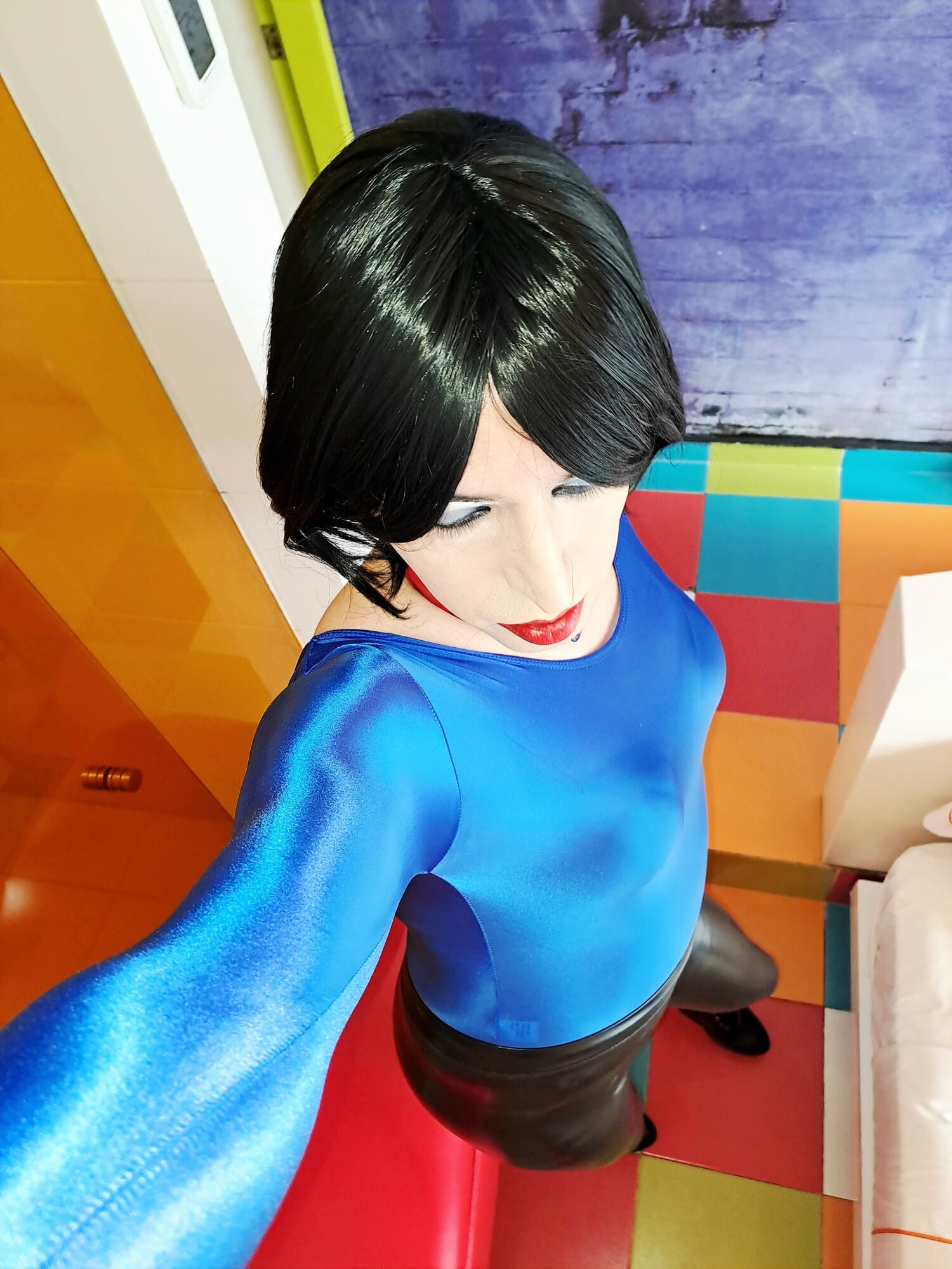 Blue body and black leggins #13