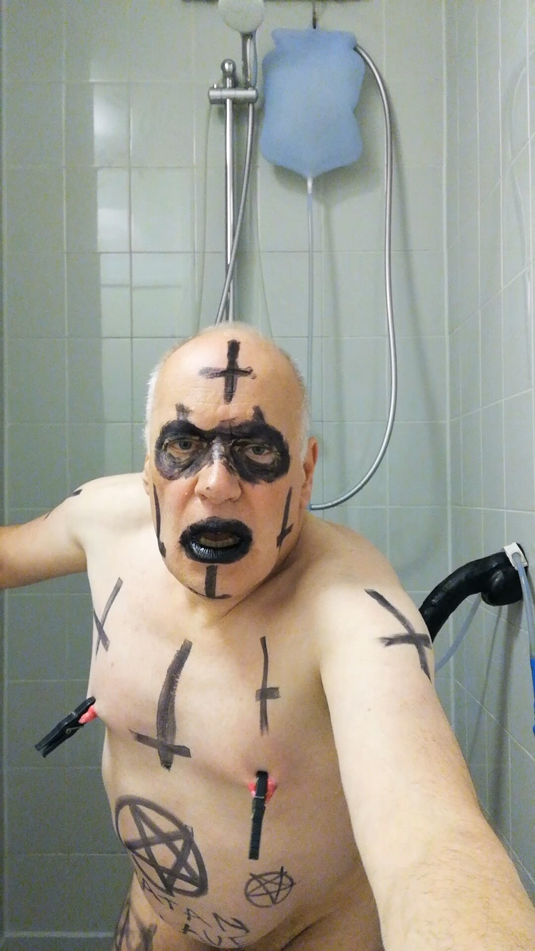 Satan slave is ready for a satan session