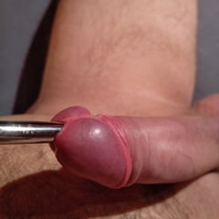 Sounding my cock!