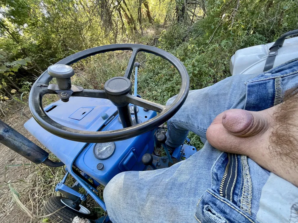 My tiny dick on my tractor #4