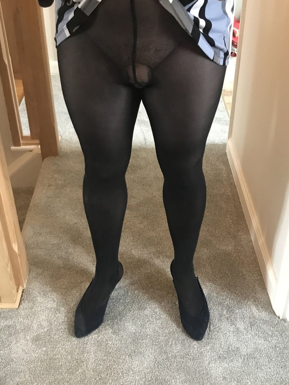 Blue opaque tights #47