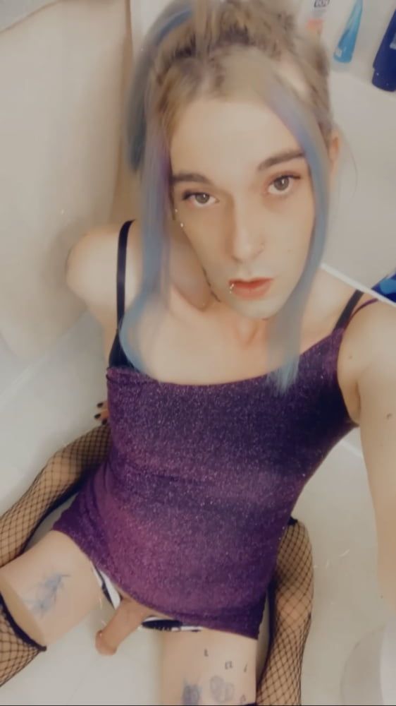 Hot Purple Minidress Slut #58