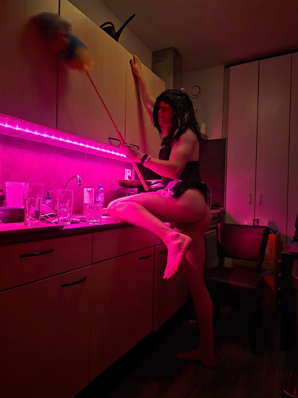 Young femboy maid in the kitchen #7