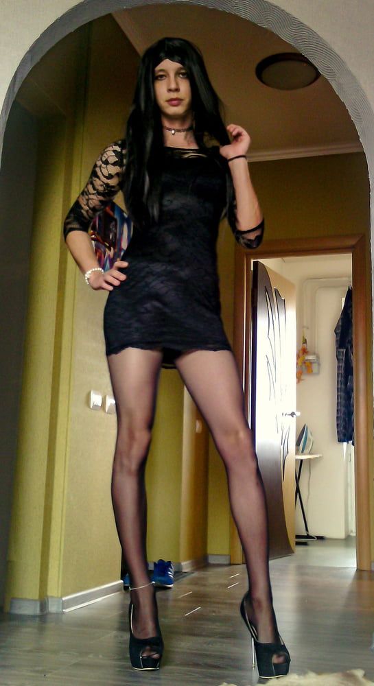 Sexy black dress vladasexytrans #2
