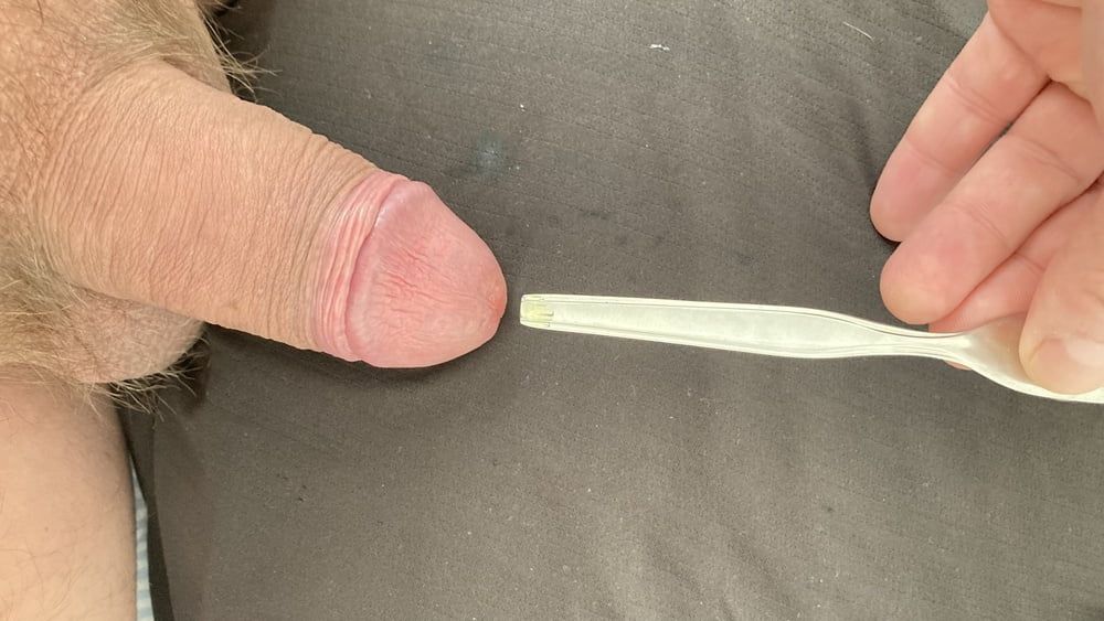 Fork + paintbrush urethral cock stuffing #6