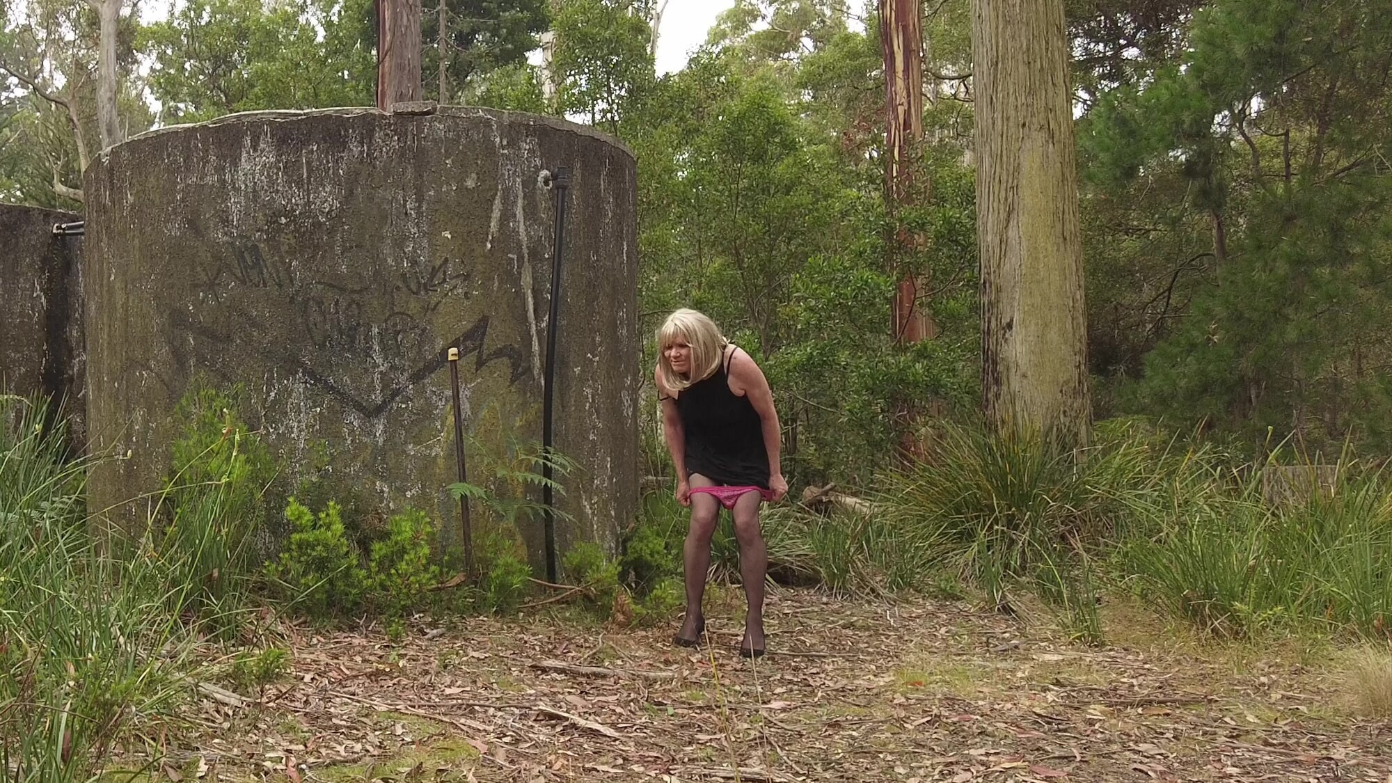 Crossdress Roadtrip - Abandoned Water Tanks #13