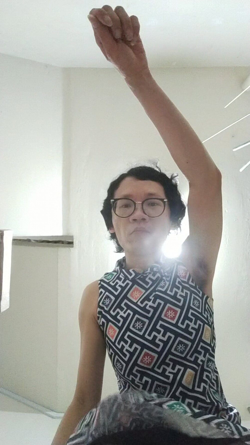 Secretly wearing office lady lingerie and dress. #24