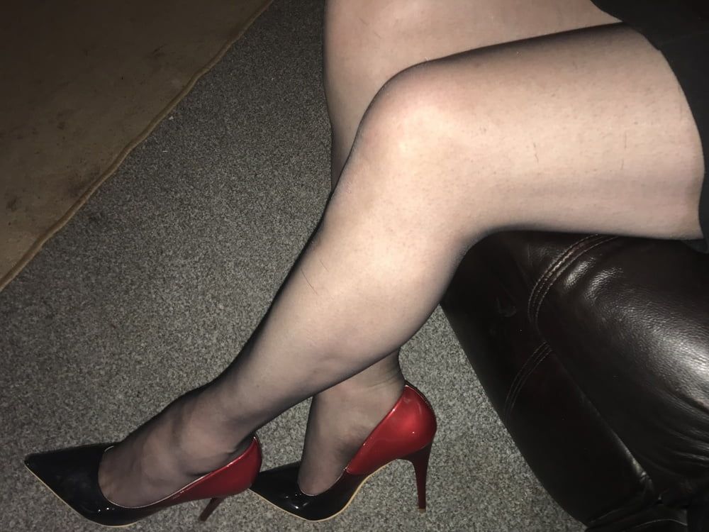 Heels nylons cock #20