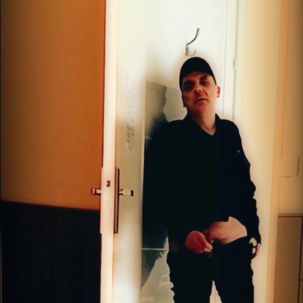 Jerk off and ass show in front of a door #4