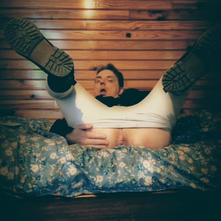 I finger my femboy asshole and jerk off #5
