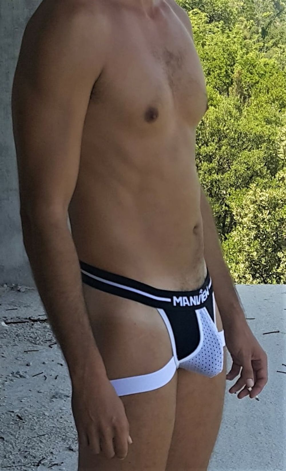 Outdoor bulging in jockstrap  #17