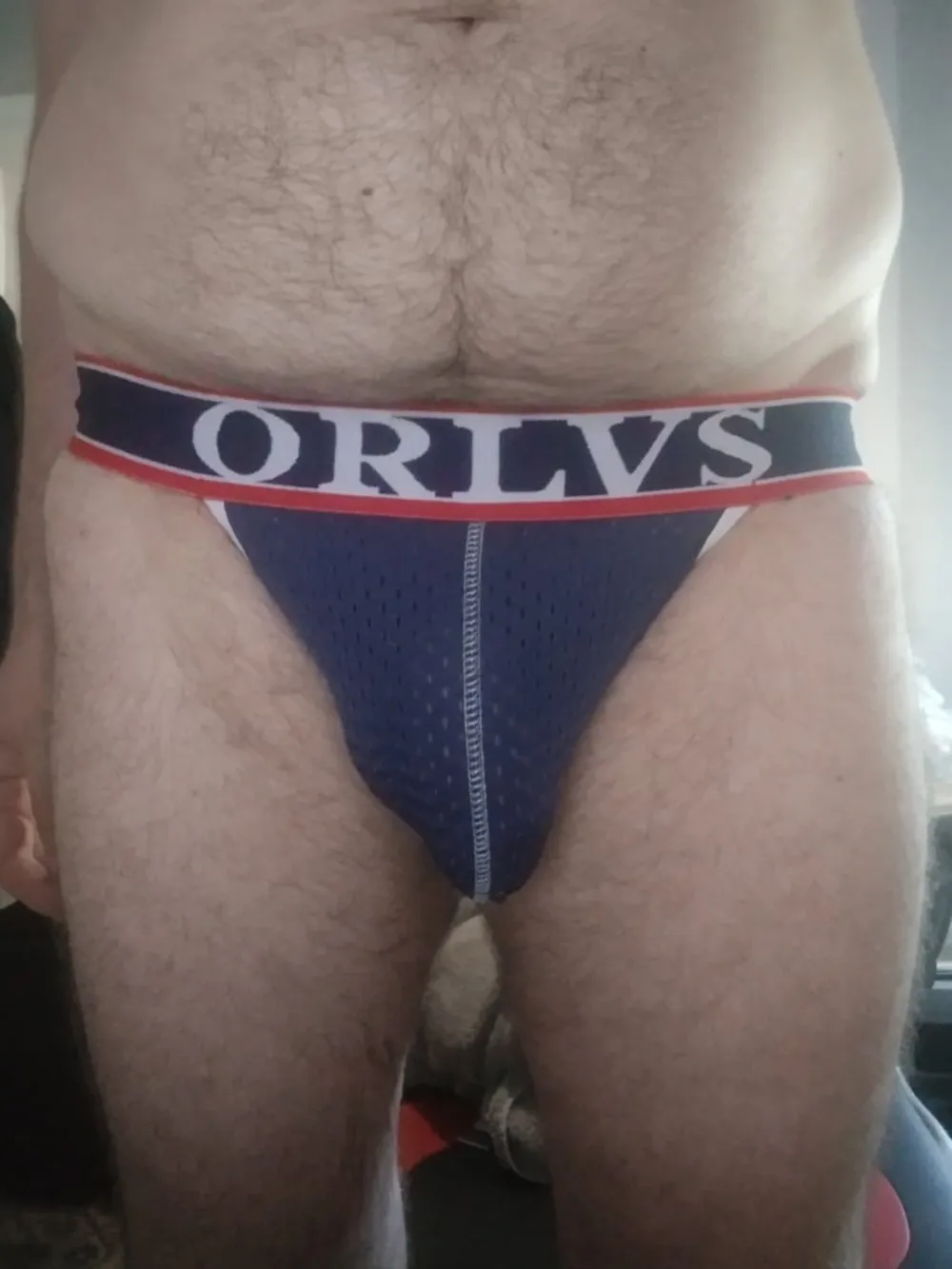 me wearing jockstrap and cockring