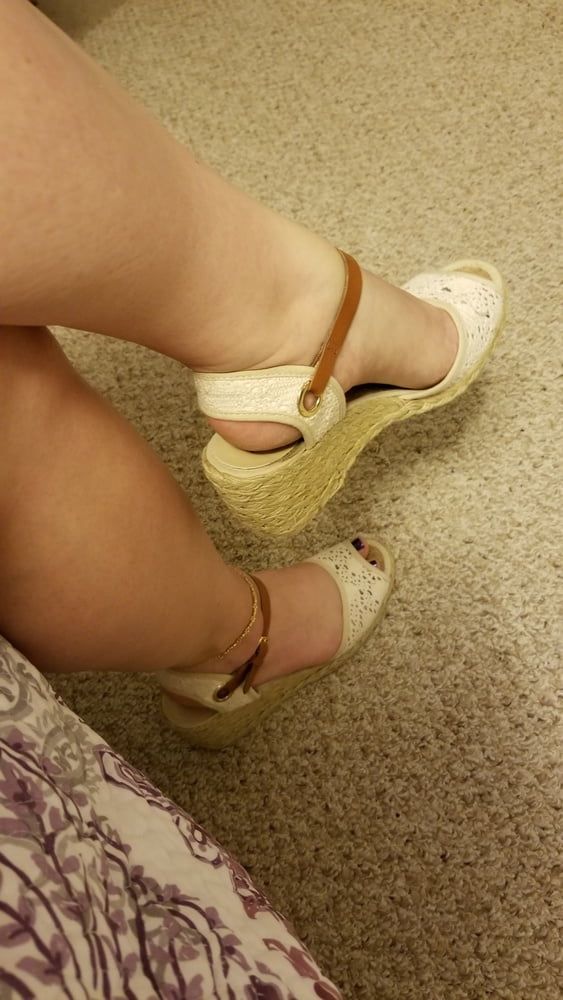 Playing in my shoe closet pretty feet heels flats milf  wife #47