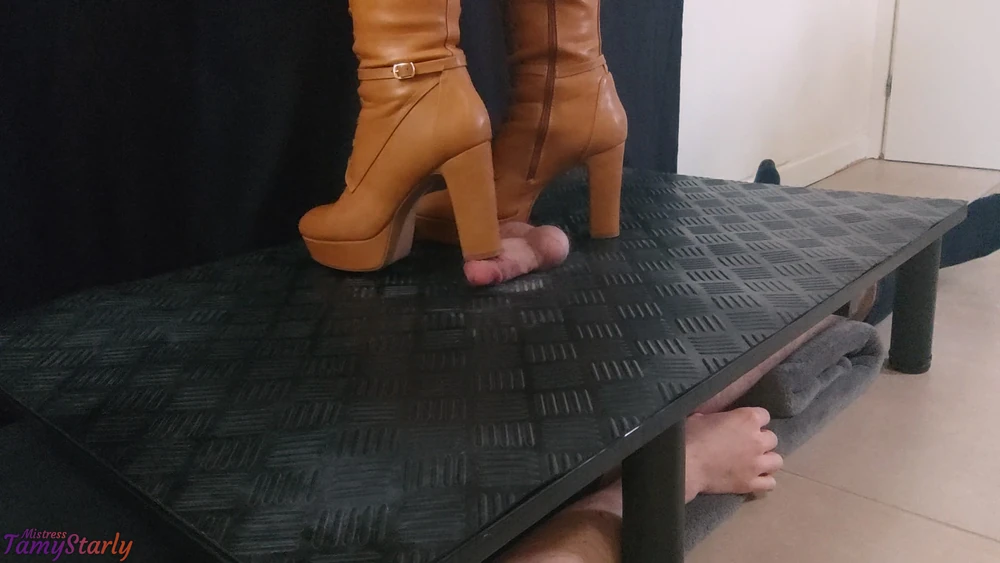 The Bootjob Will Not Stop Until You Cum, in Brown High Heels #9
