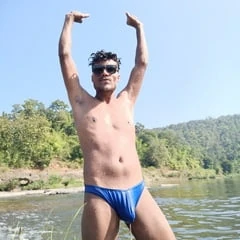 Jordiweek in Blue hot sexy man brief look like a hot man