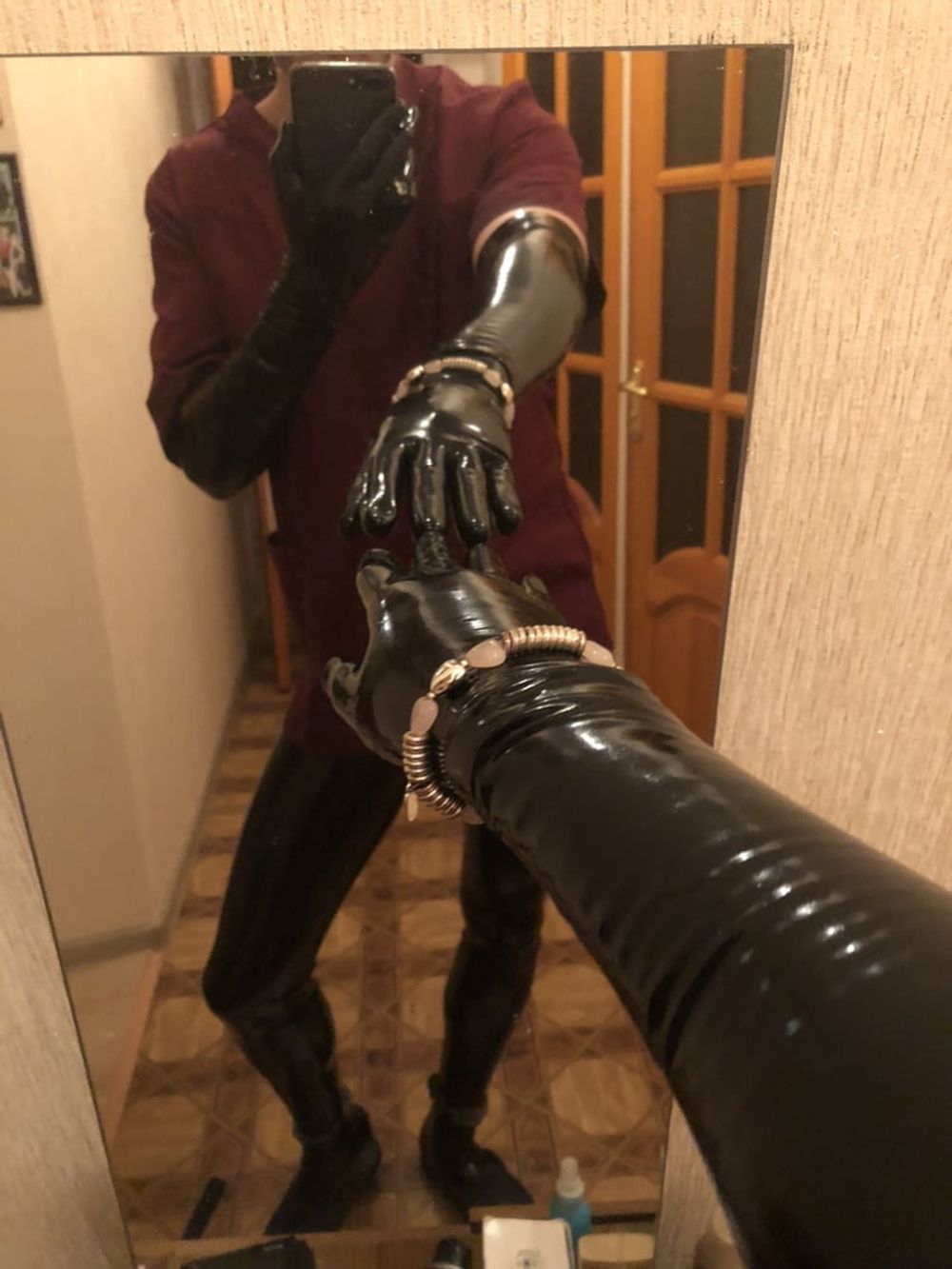 Long opera latex gloves + leggings  #2