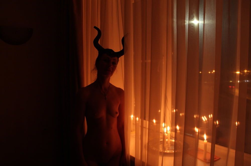 Naked Maleficent with Candles #10