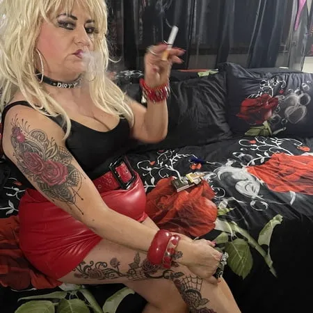 miss shirley a chain smoking slut         