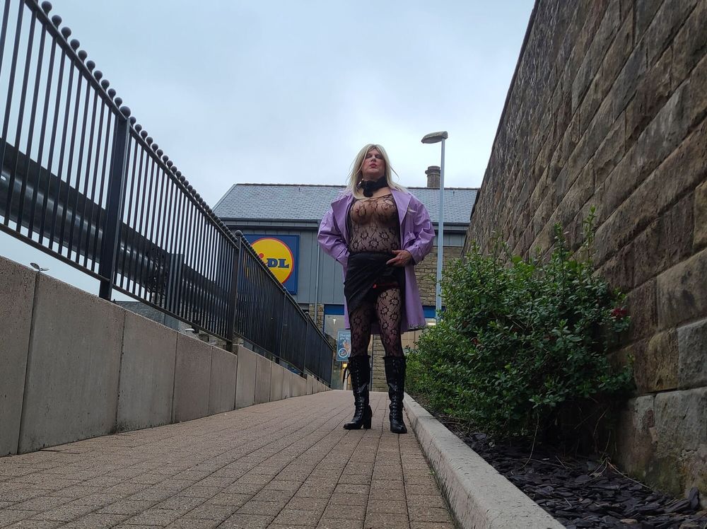 Sissy outdoors in Rawtenstall Lancashire #19