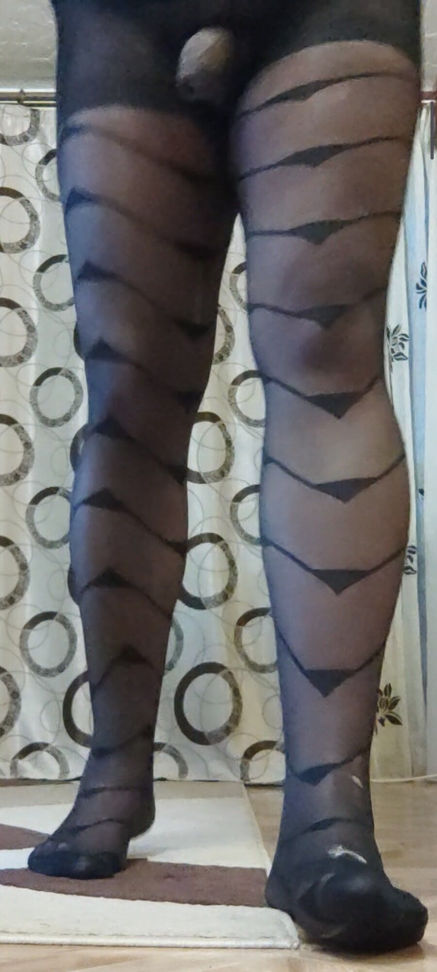 Patterned black tights #15